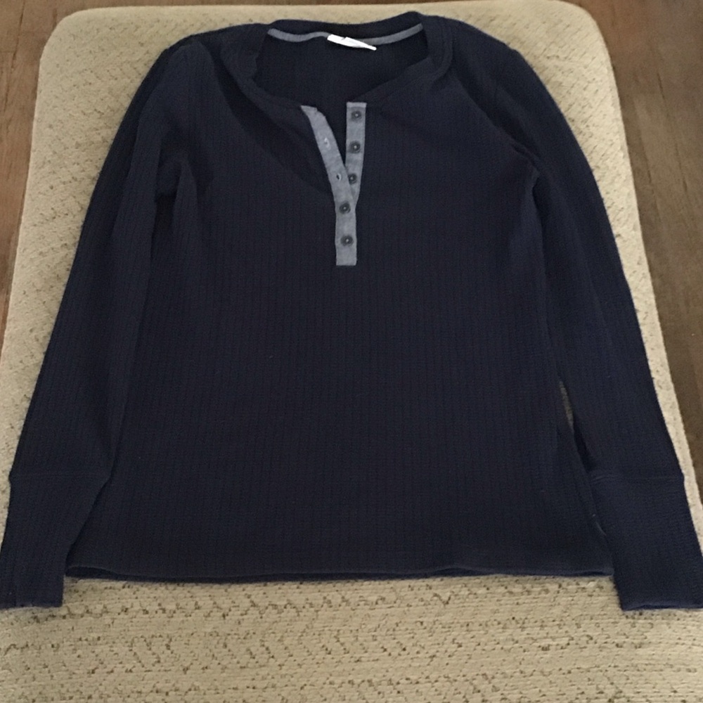 Ariat Navy Long Sleeve Henley Top